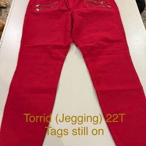 Torrid Vibrant Red Jeggings for Women